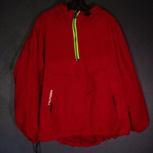 QUARTER-ZIP HOODED WINDBREAKER JACKET (MEDIUM)